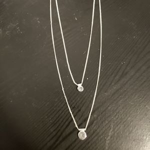 Silver Necklace Dual Strand